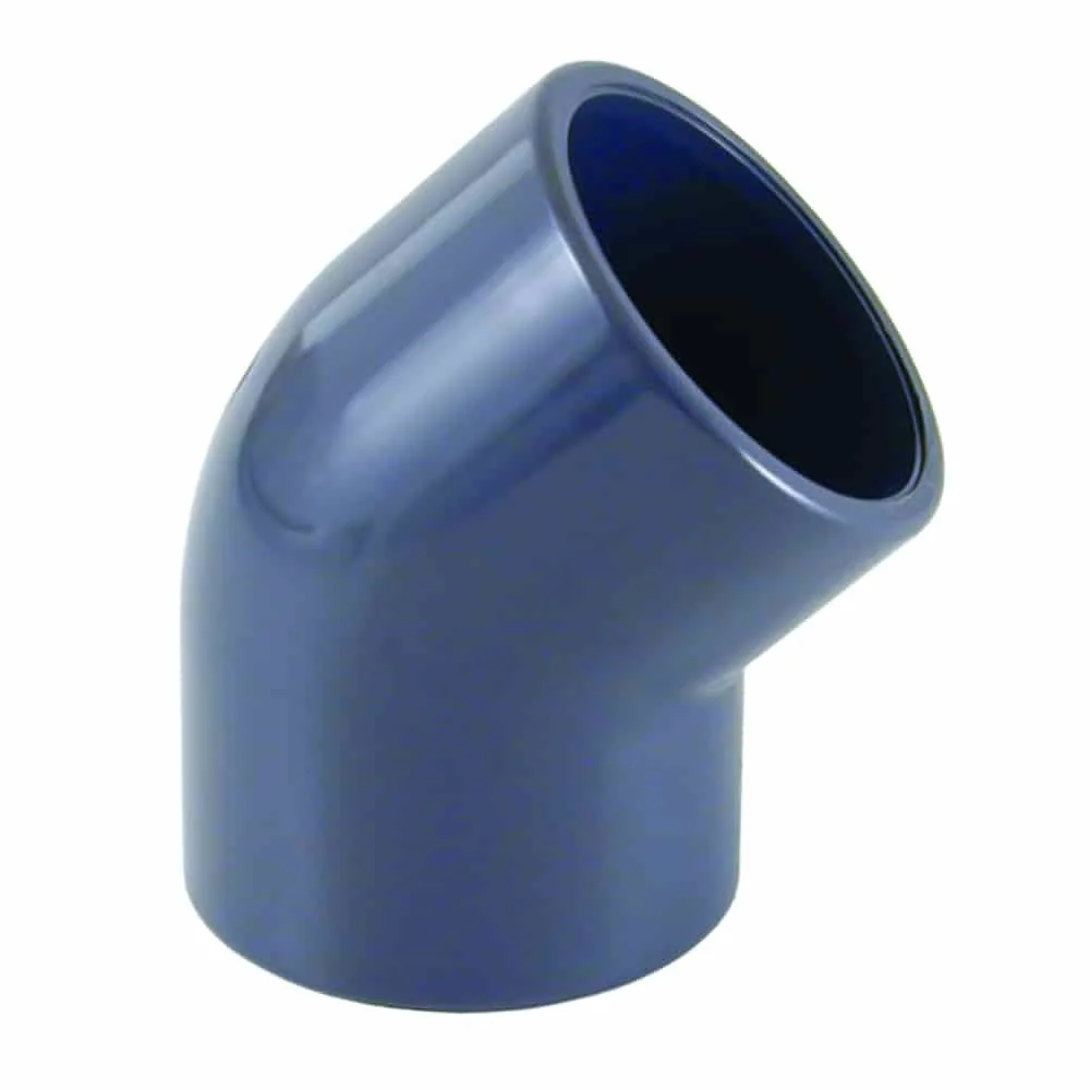 Kolano PVC 50mm 45 Stopni PN16 - Złączka Klejona do Rur