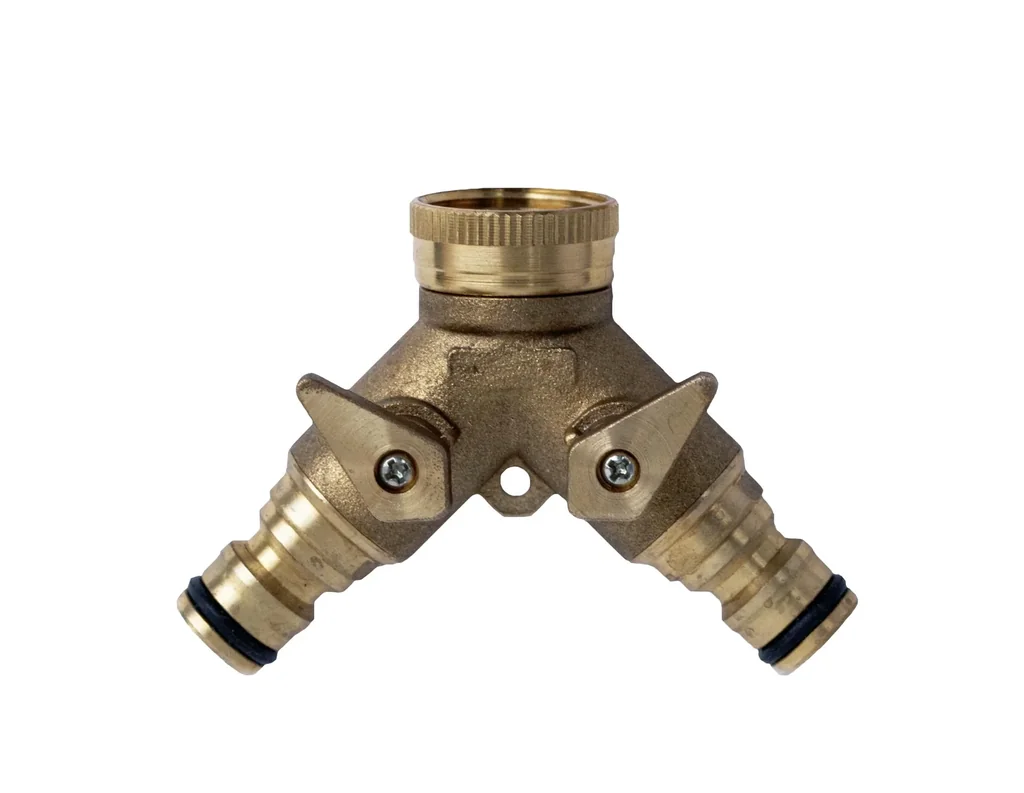 2-drożny rozdzielacz wody do 1/2" + 3/4" / przyłącze kranowe / adapter kranowy