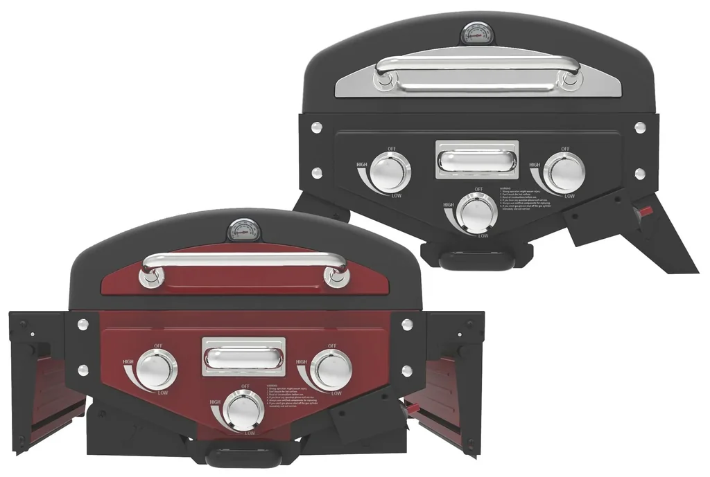 Table gas grill smoker "DALLAS" black