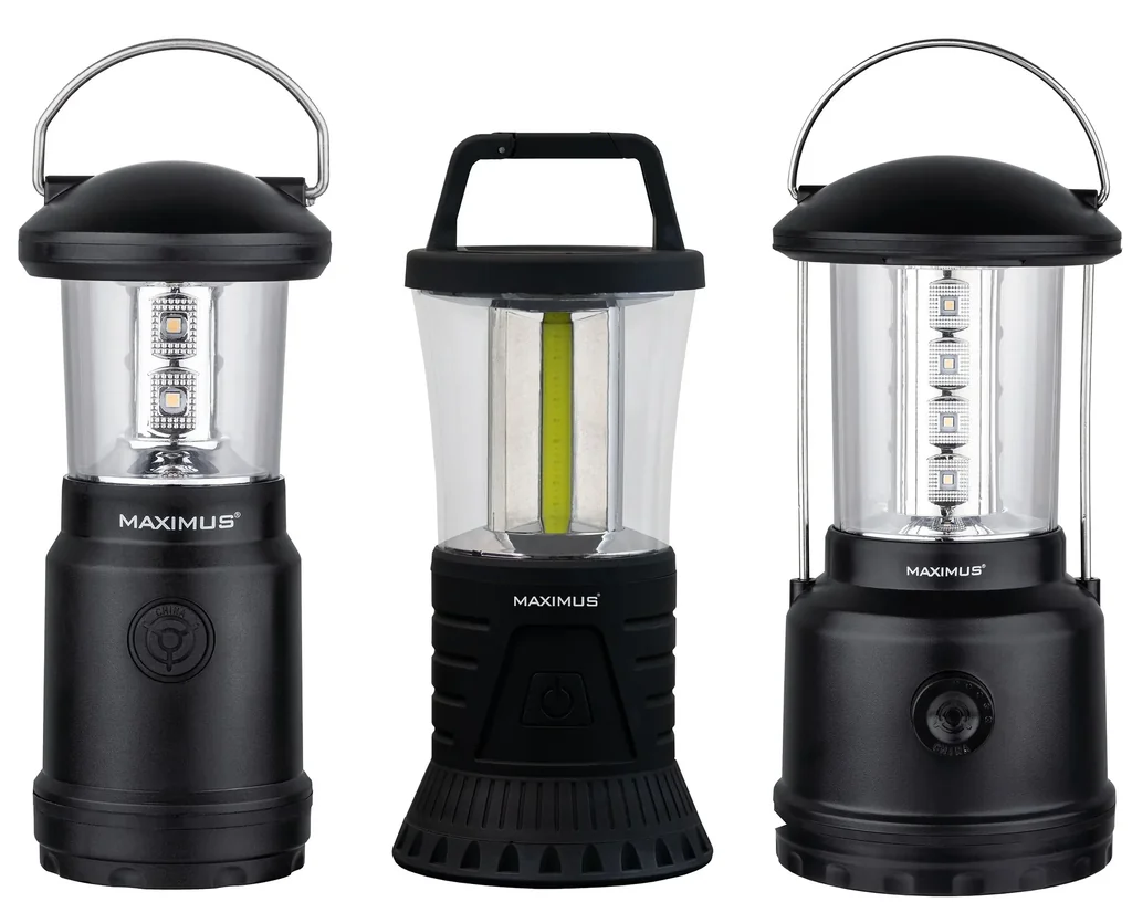 LED camping light with suspension and 2 brightness levels