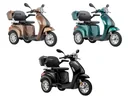E-tricycle Teutoburg Detmold, 20 km/h (moped class), front disc brake, LED light, top case, no helmet required, black