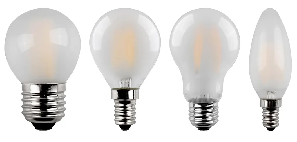 Retro LED lamp drop lamp with 2 watts, E14, warm white, matt