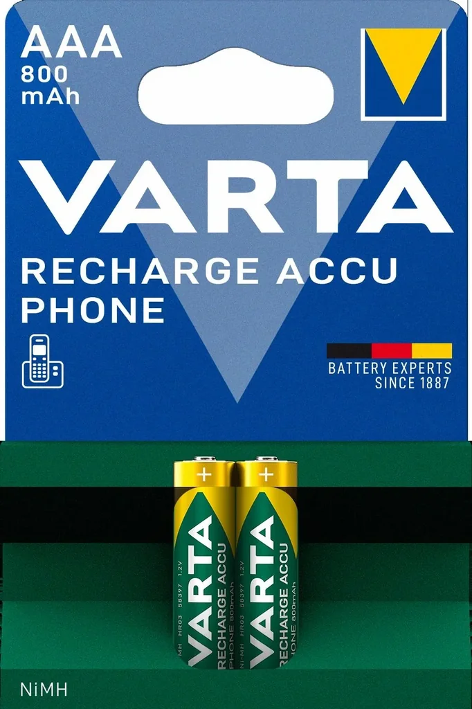 RECHARGE Phone NiMH Micro (AAA) battery with 800mAh - 2 pieces