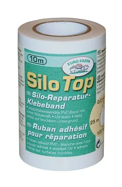 Silo adhesive tape, black - 100 mm x 10 m (0.2 mm)