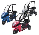 E-compact scooter "Lucca Trio" - 40 km/h - wind and weatherproof, blue