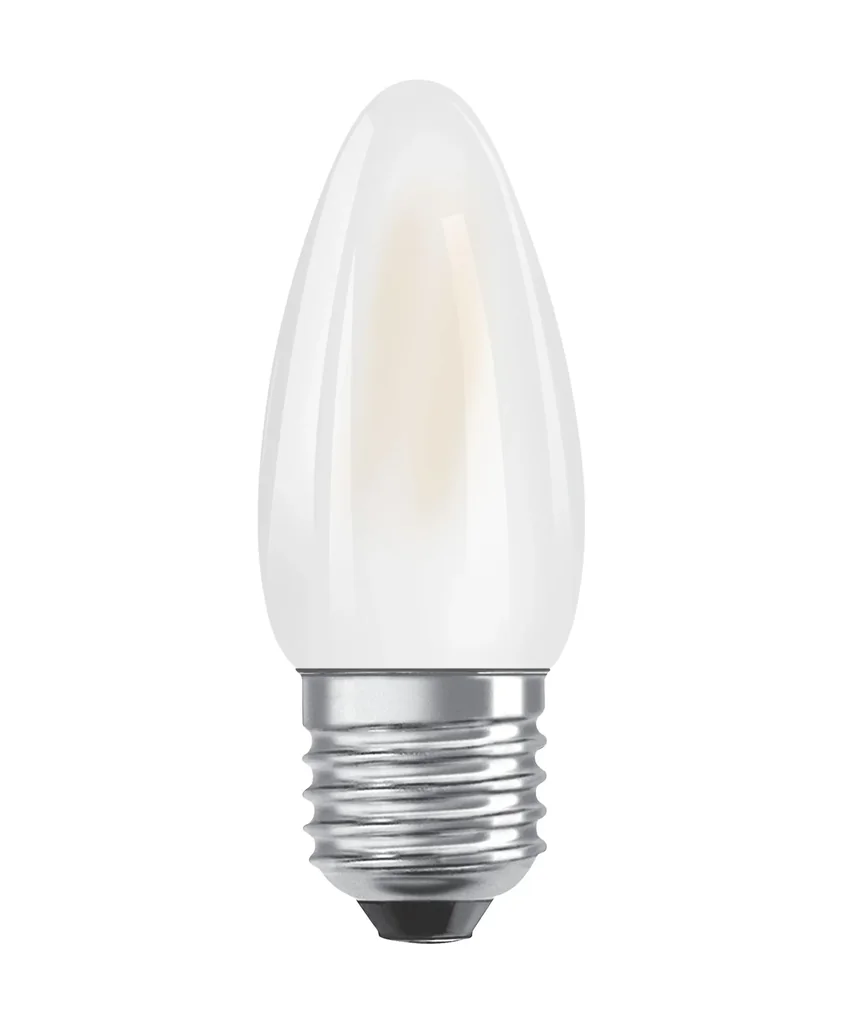LED SUPERSTAR RETROFIT candle with 5 watts, E14, cool white, matt, dimmable