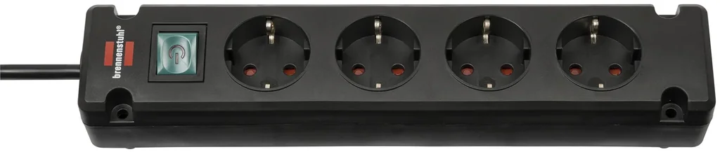 Power strip with 90° arrangement, 4-way in white