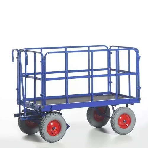 Hand truck with tubular steel walls, load capacity 700 kg, loading area 1130 x 730 mm, wheel size 260 x 85 mm