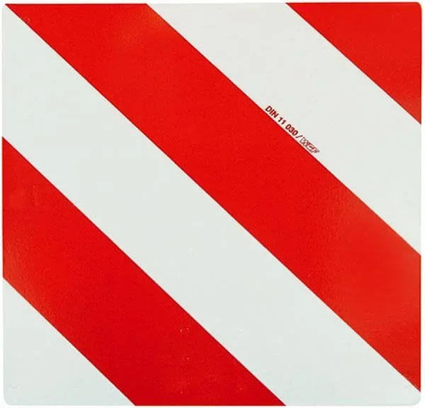 Warning sign, 423 x 423 mm, left-turning