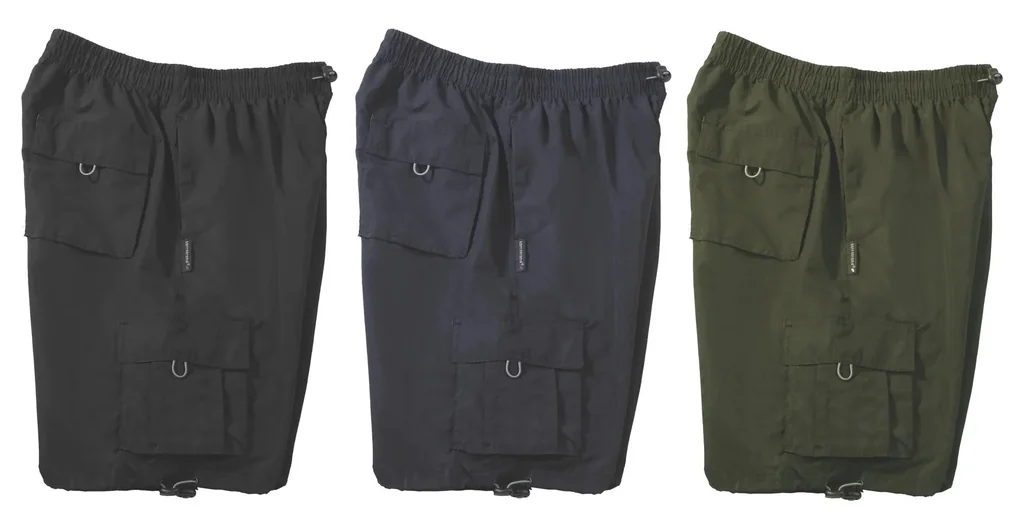 Men's elasticated shorts, black, size XXXL