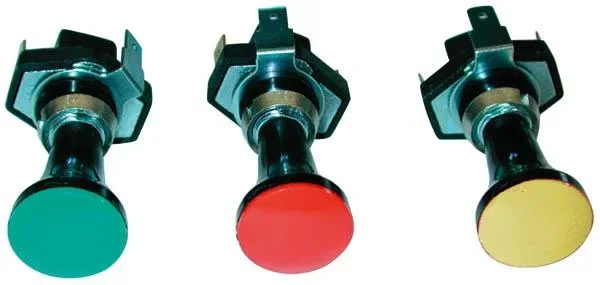 Pull switch ( red button ), 12V / 2 W, for installation in the dashboard