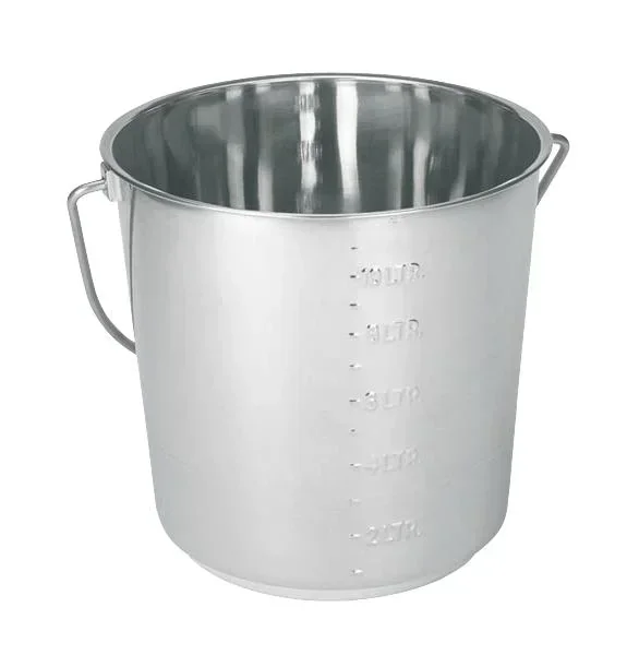 Stainless steel bucket 8.5 l, 22 cm high