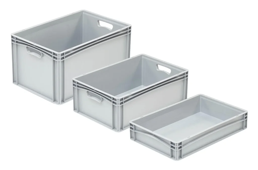 Euro-standard container, 600 x 400 x 120 mm, grey