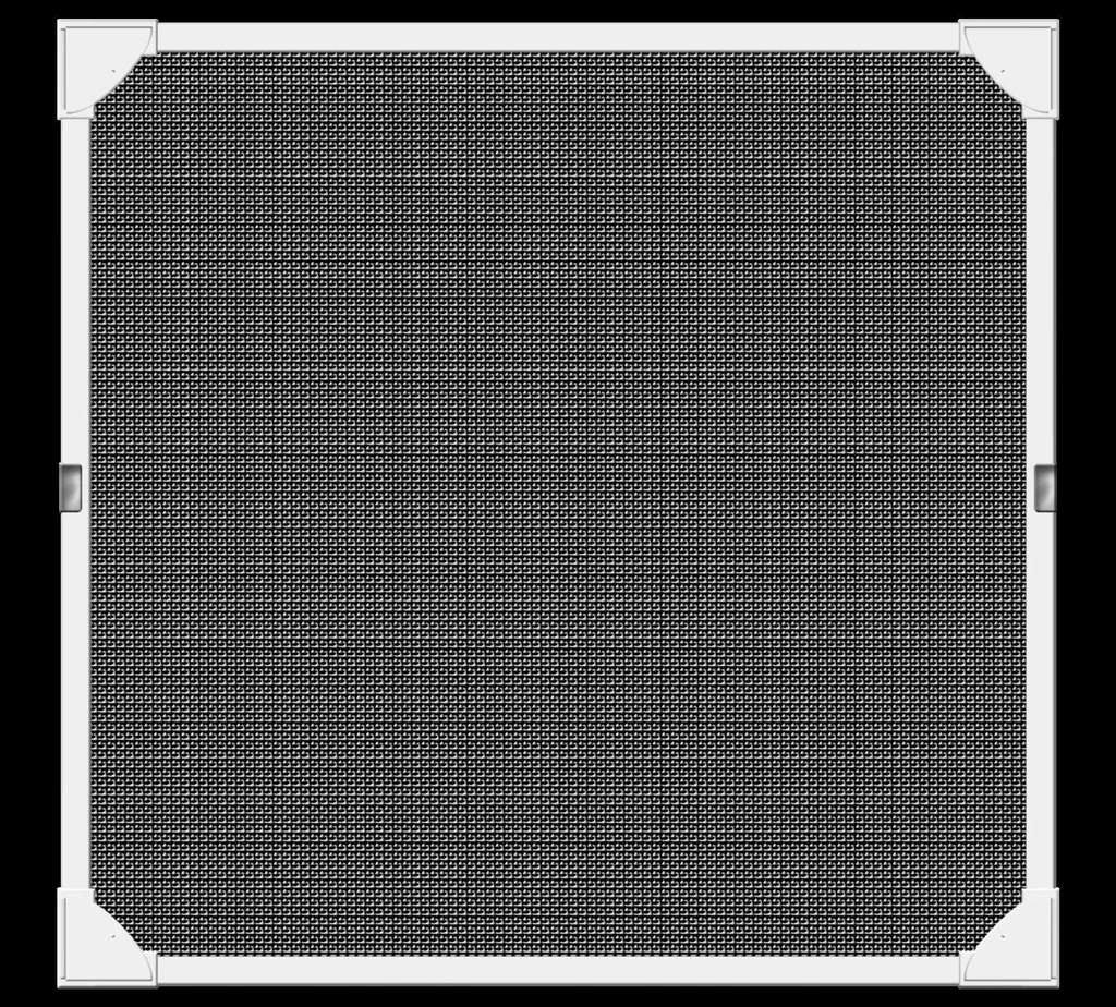 Fly screen magnetic frame with fiberglass fabric, white, 120 x 120 cm