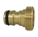 Brass device connector, plug-in system, 3/4" external thread