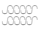 Meat hooks, stainless steel, 8 cm, 10 pieces