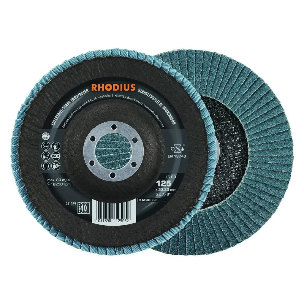 Flap disc LS80 steel & INOX, 125 x 22 x 22.23 mm, K60, 10 pieces