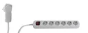 Flat plug with earthing contact and mains connection, black