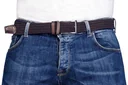 Stretch belt for men, super-elastic 3 cm wide, color brown