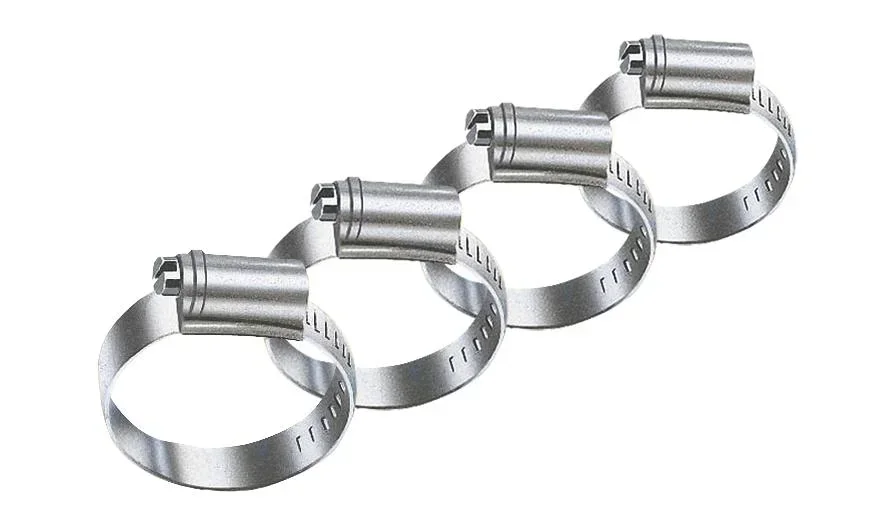 4-piece hose clamp set, galvanized 20-32 mm