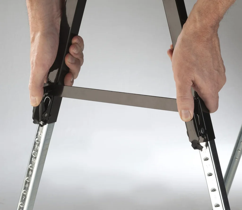 Work trestles, foldable, height-adjustable, set of 2