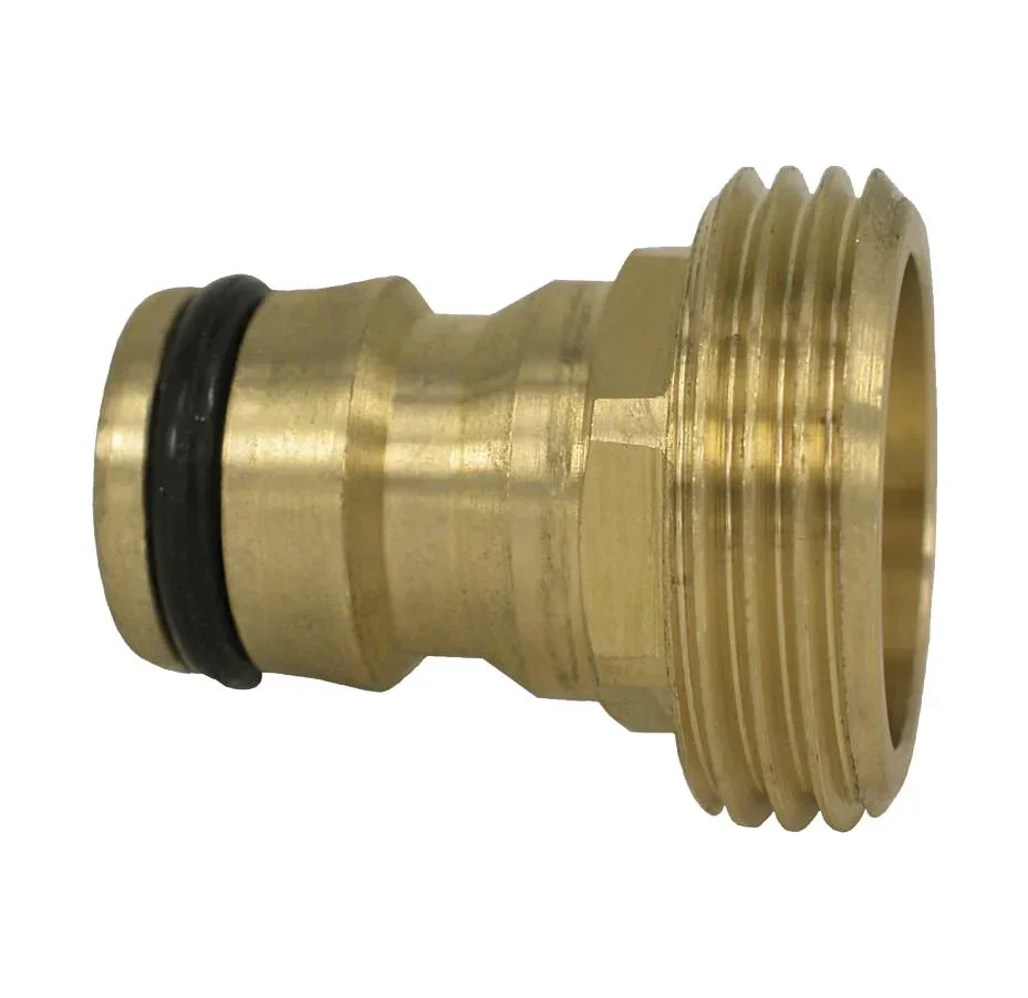 Brass device connector, plug-in system, 1/2" external thread