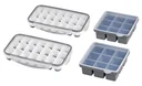 Ice cube tray including transparent lid, for 21 ice cubes, ice cube size: 4 x 2.5 x 3 cm