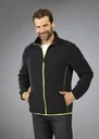 Lightweight fleece jacket, black/lime, size XL