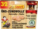 Firelighters Eco ignition wool, 5 packs of 32 pieces each