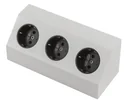 3-way protective contact socket with 1m connection cable and free ends for permanent installation