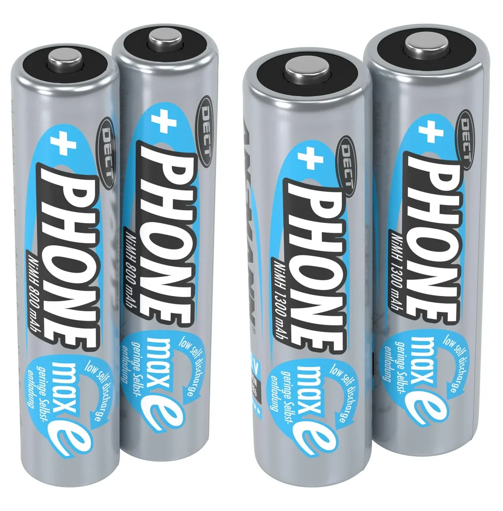 Phone NiMH Micro (AAA) battery with 800 mAh and maxE technology - 2 pieces