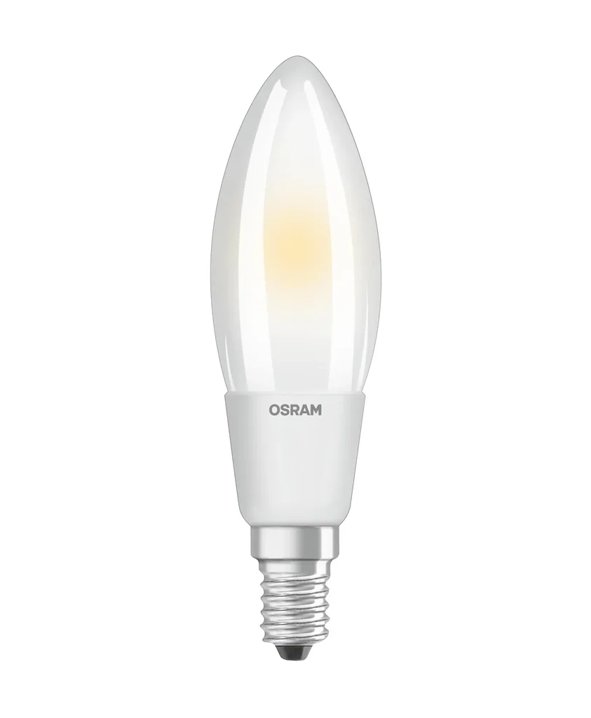 LED SUPERSTAR RETROFIT candle with 6.5 watts, E14, warm white, matt, dimmable