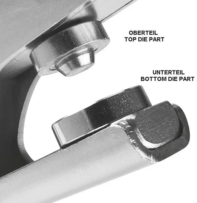 Tool inserts 12.5 mm for eyelet pliers No. 717439