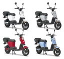 E-Scooter "Messina" 20 km/h blue - Economical - Efficient thanks to high-quality wheel hub motor and lithium battery