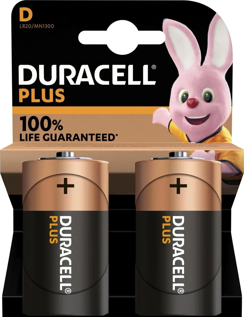 Plus Alkaline Batteries Mono D-2 pieces