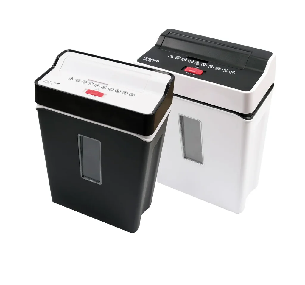 Paper shredder with particle cut, security level P4, white