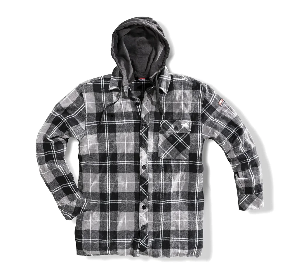 TEXAS hooded shirt, black-grey, size XXXL