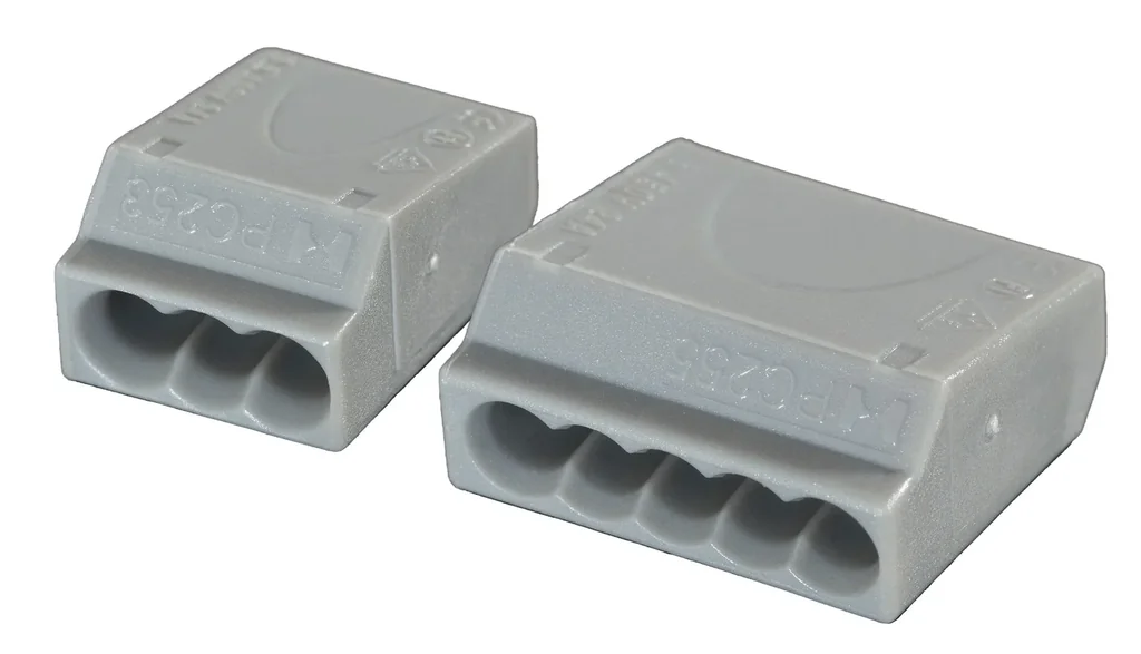 Plug-in terminals, 100 pieces, 3 x 1.0 - 2.5 mm², grey