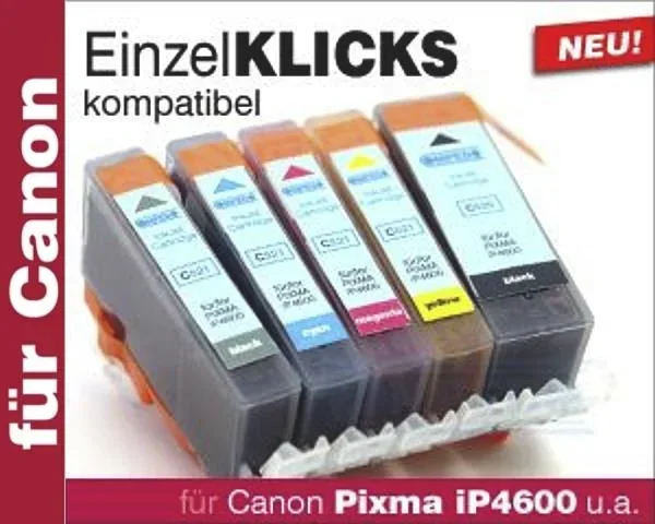 Printer cartridge for CANON CLI-521K01 black chip