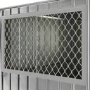 Side window 75x124 cm, silver metallic, for Skillion, Lean To, Dream