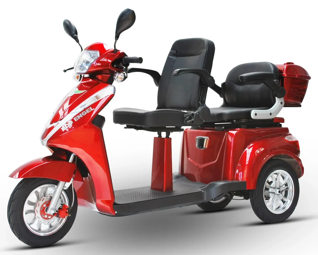 Electric vehicle 503 Red 2-seater, 25 km/h with 20 Ah lithium battery