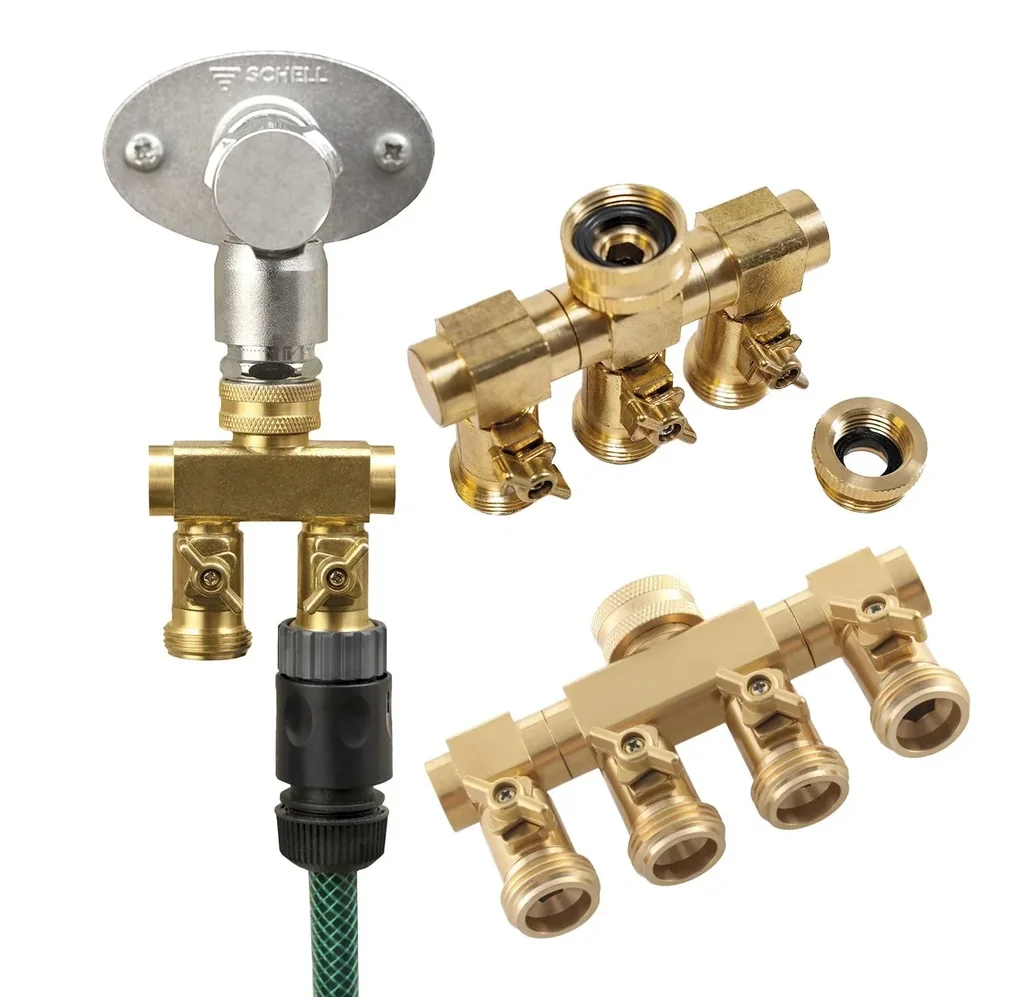3-way water distributor - 3 taps with 3/4" external thread