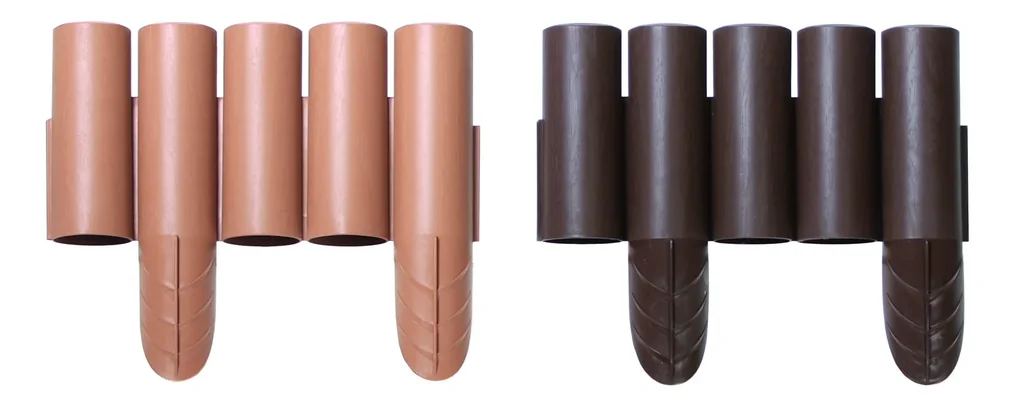 Bed edging PALISADE, terracotta - 8 pieces - 2.4 m