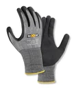 Cut-resistant knitted gloves with sanded nitrile coating, size 8
