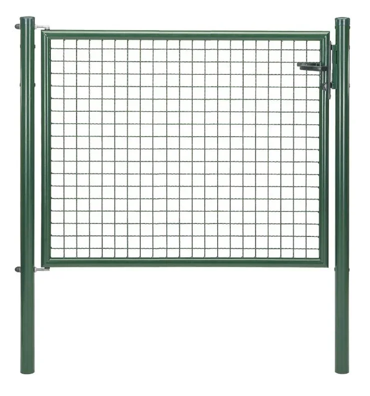 Corrugated mesh single gate, green, width 125 cm, height 100 cm