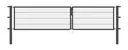 Flexo double gate with accessories, anthracite, width 350 cm, height 120 cm, PF: 80x80 cm
