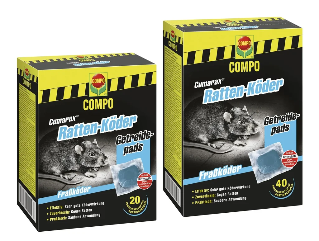 Rat bait Cumarax, ready-to-use sachets, 20 x 10 g