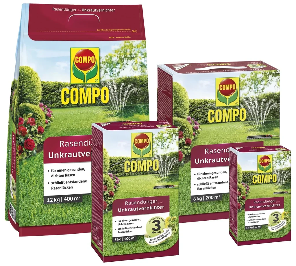 Lawn fertilizer with weed killer, 1.5 kg for 50 m²