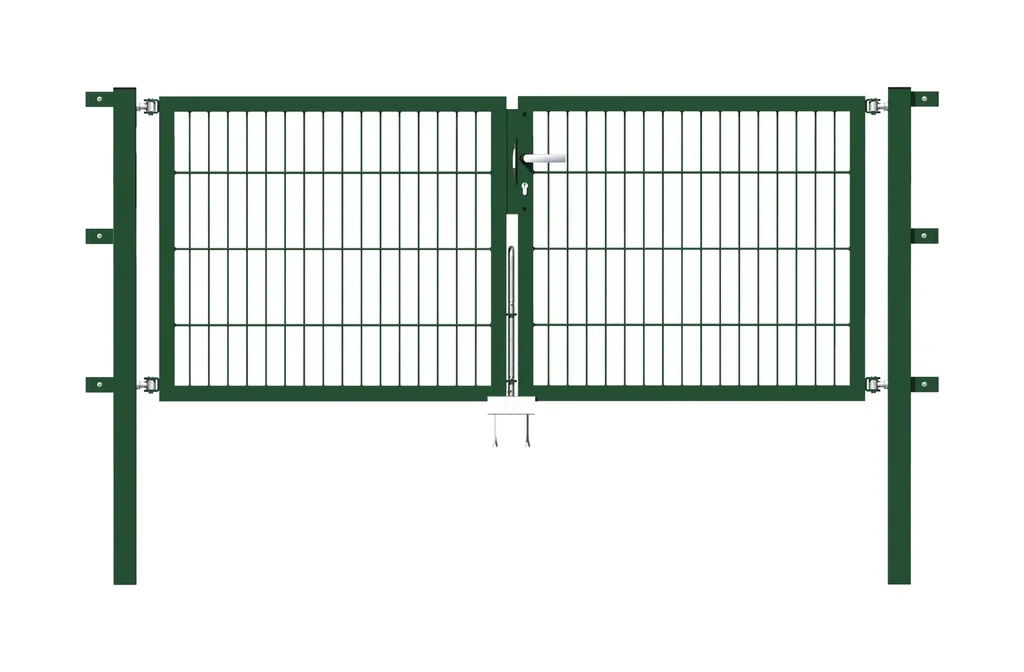 Flexo double gate with accessories, green, width 200 cm, height 80 cm, PF: 60x60 cm