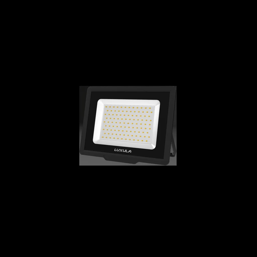 LED floodlight in black offers 100 W, 4000 K (neutral white), 10000 lm & IP65 protection